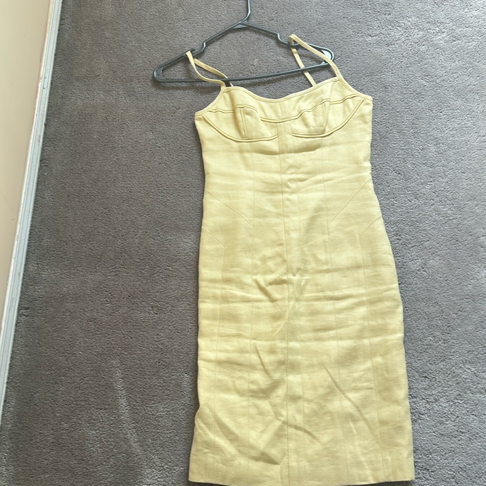 Midi yellow dress size 34